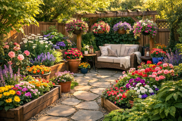 15 flower garden ideas for small backyards