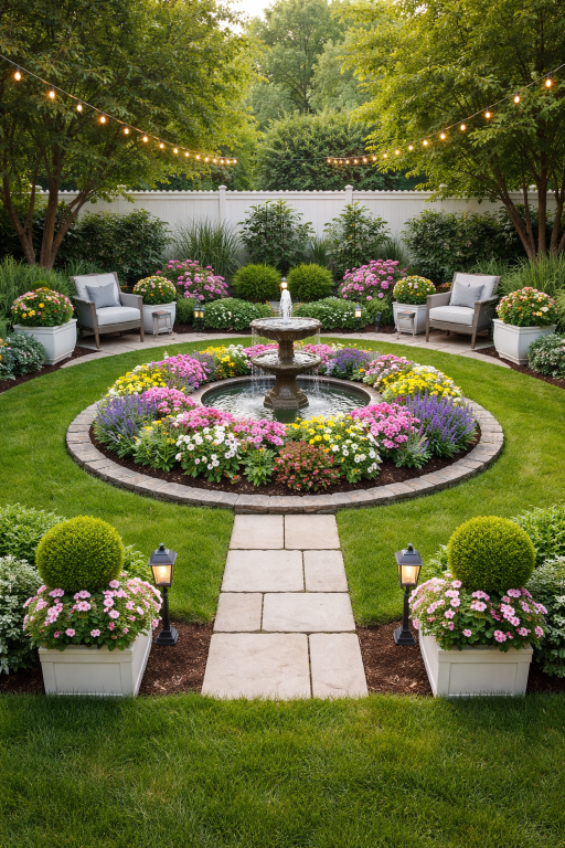 Circular Flower Bed 