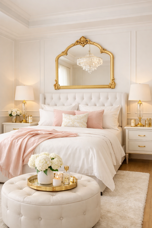 Elegant White and Gold Accents