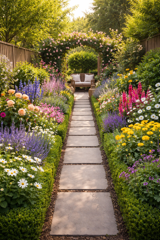 Pathway Flower Borders 