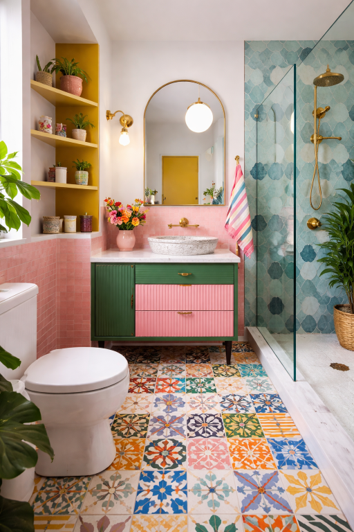 Patterned Tile Flooring