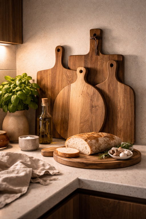 Wooden Cutting Board Display