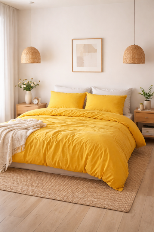 Yellow Bedding Focus