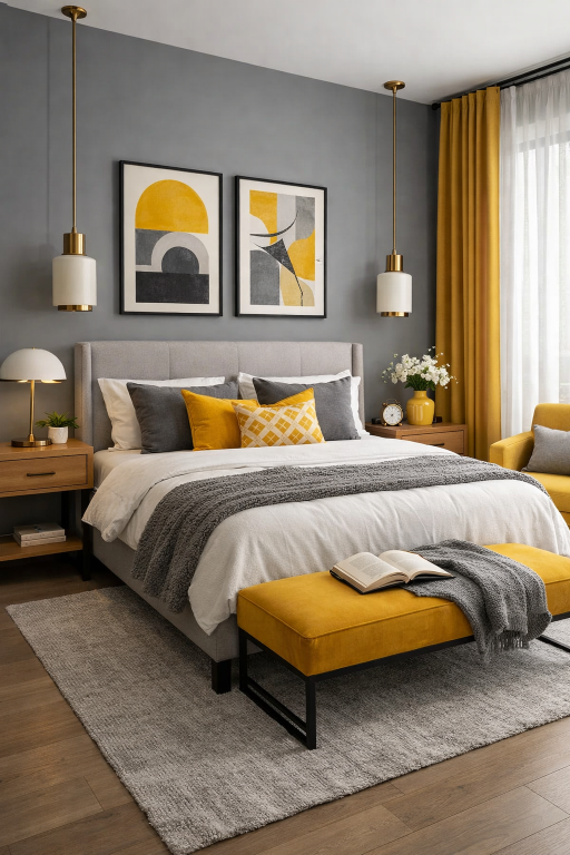 Yellow and Grey Modern Style