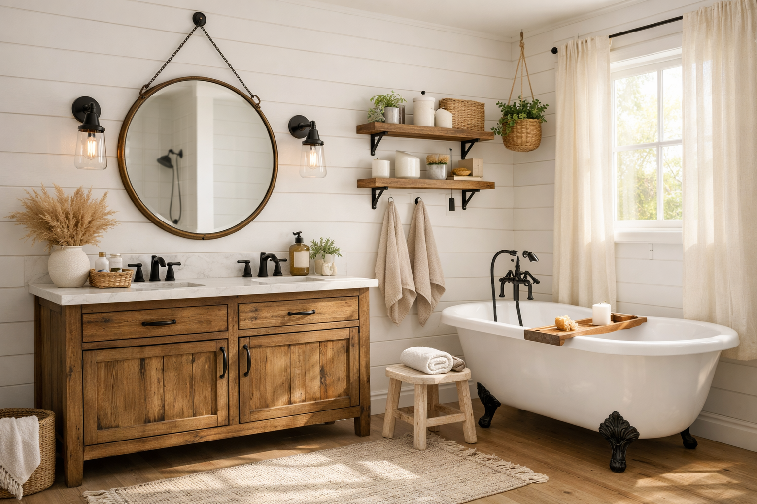 15 farmhouse bathroom ideas