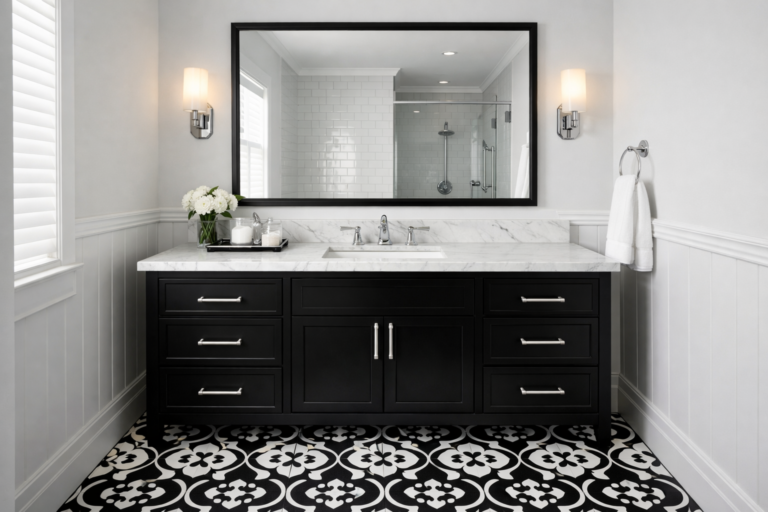 18 black and white bathroom design ideas