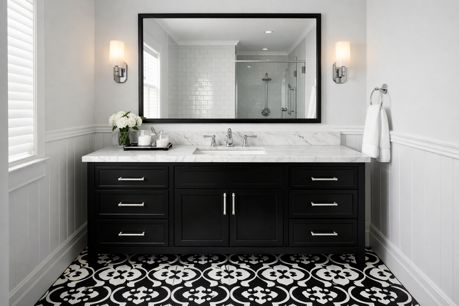 18 black and white bathroom design ideas