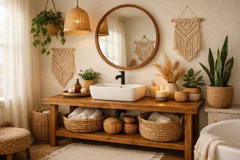 18 practical boho bathroom decor ideas
