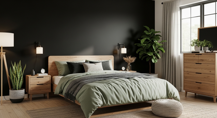 20 green and black bedroom ideas.jfif