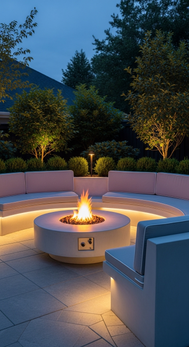 Built In Fire Pit with Seating.jfif