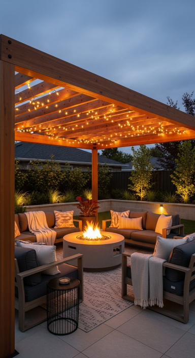 Fire Pit with Pergola Cover.jfif
