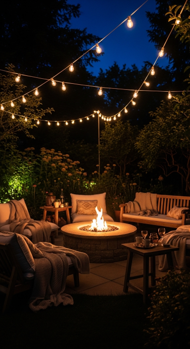 Fire Pit with String Lights.jfif