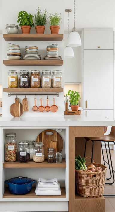 Kitchen Island with Open Shelving.jfif