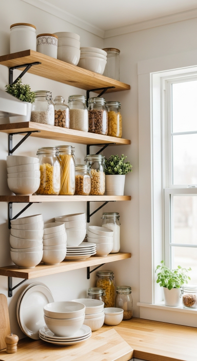Open Wooden Shelving.jfif