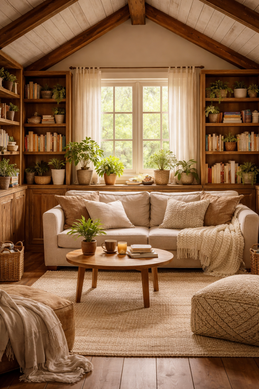 Open Wooden Shelving