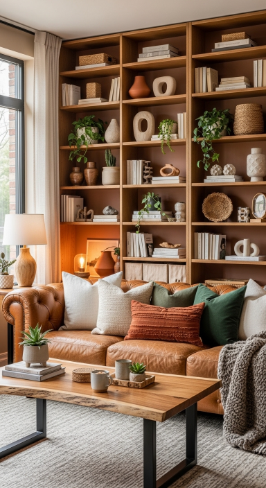 Pair Leather Couch with Wooden Furniture.jfif