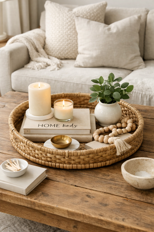 Rustic Coffee Table Styling