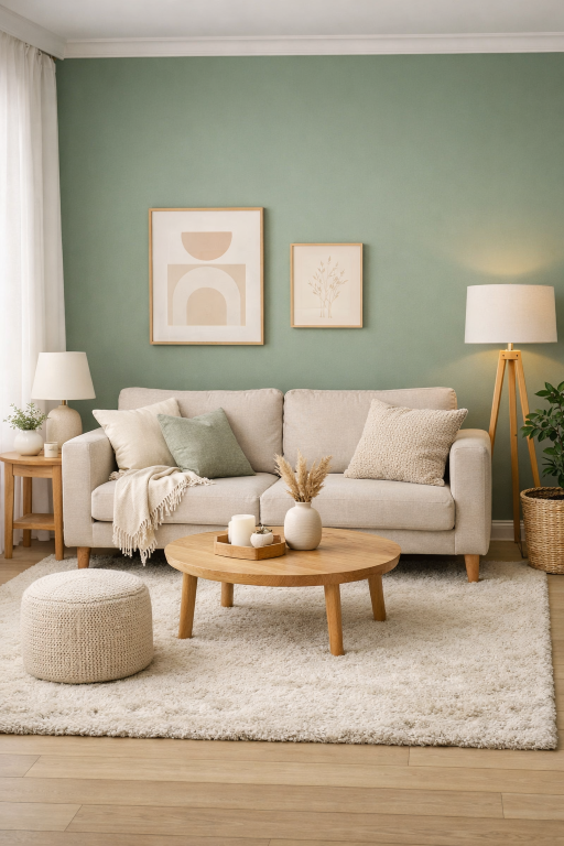 Sage Green Accent Wall