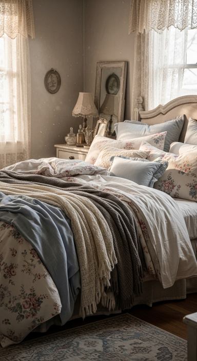Soft Floral Bedding
