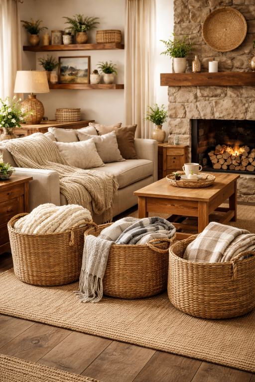 Woven Baskets for Storage