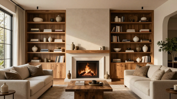 15 built in shelves living room ideas