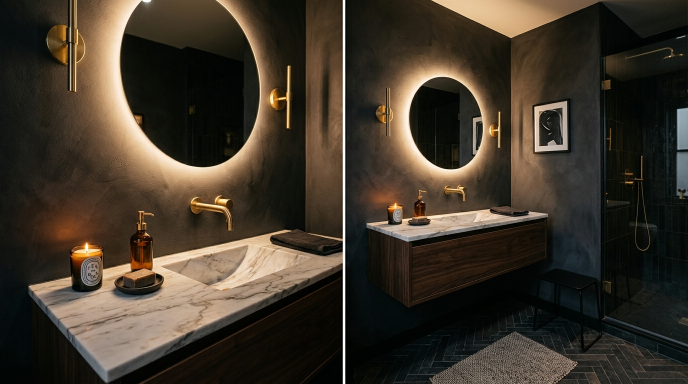 15 small moody dark bathroom ideas