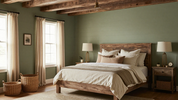 18 Sage Green Farmhouse Bedroom Ideas