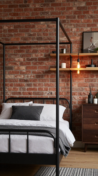 Add an Industrial Style Accent Wall