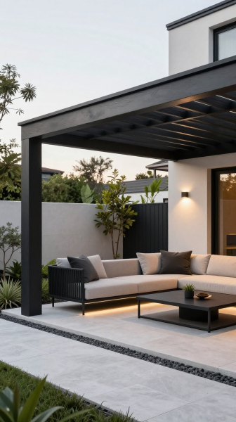 Black Modern Pergola Design