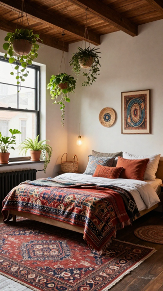 Bohemian Loft Bedroom Style