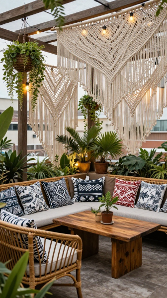 Boho Inspired Terrace Garden Escape