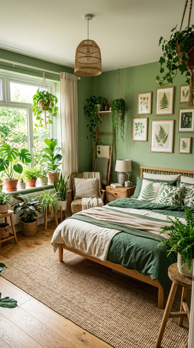 Botanical Green Bedroom