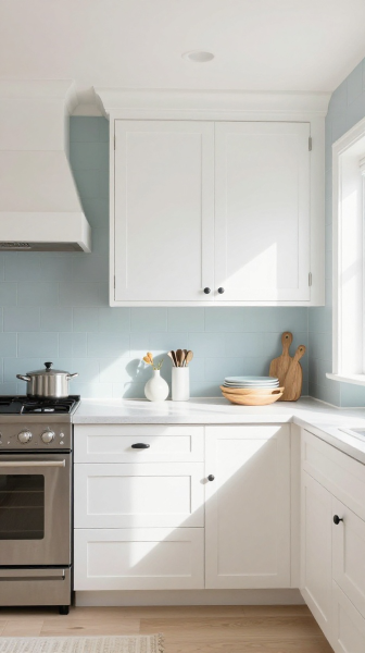 Coastal Style Light Blue Shiplap