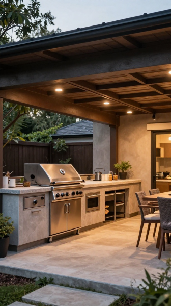 Covered Outdoor Cooking Space
