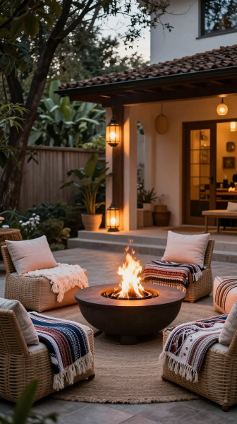 Cozy Fire Pit Lounge