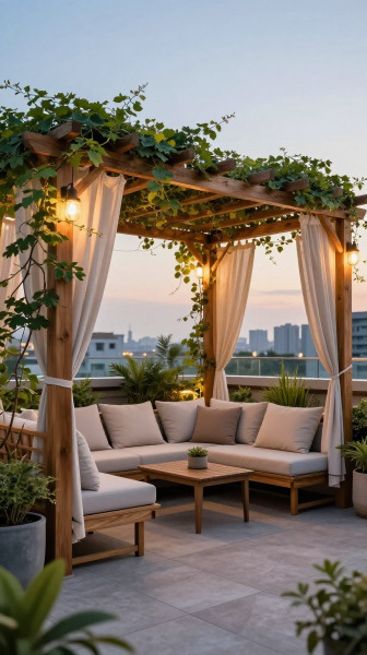 Cozy Pergola Terrace Retreat