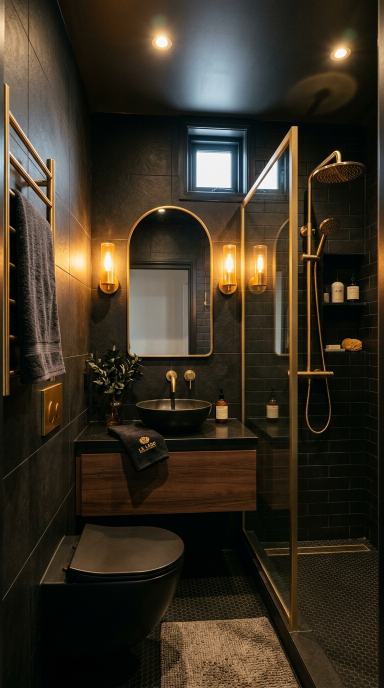Minimalist Moody Bathroom Design