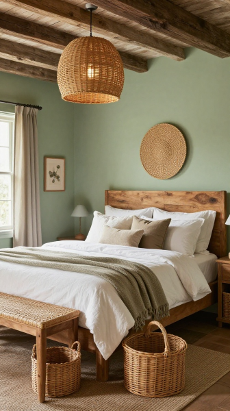 Elegant Farmhouse Canopy Bed (2)