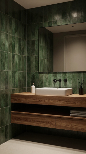 Forest Green Accent Wall
