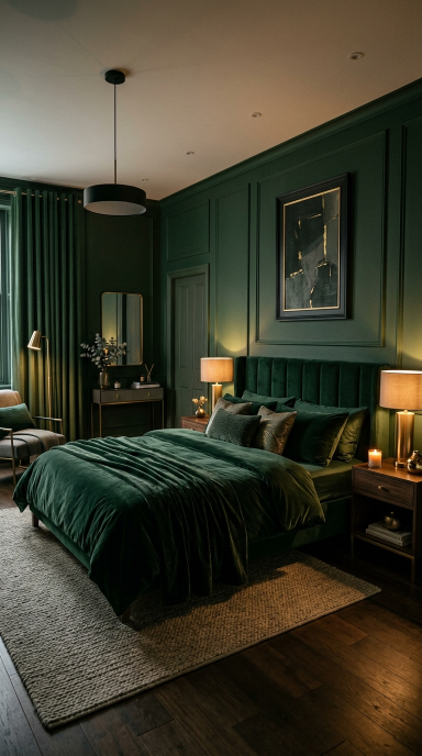Forest Green Luxury Bedroom