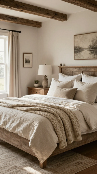 Layered Linen Bedding Look