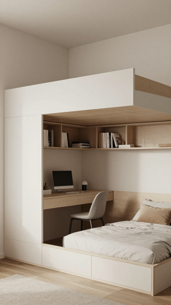 Loft Bedroom With Built In Storage