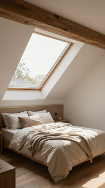 Loft Bedroom With Skylight Windows