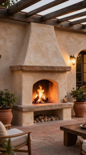 Mediterranean Style Fireplace