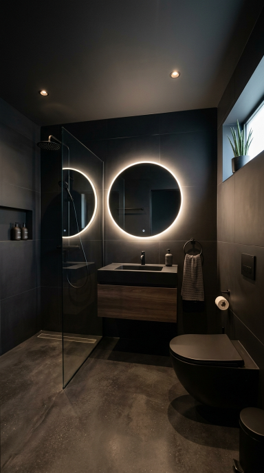 Minimalist Moody Bathroom Design