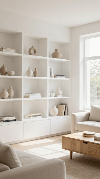 Minimalist White Built Ins