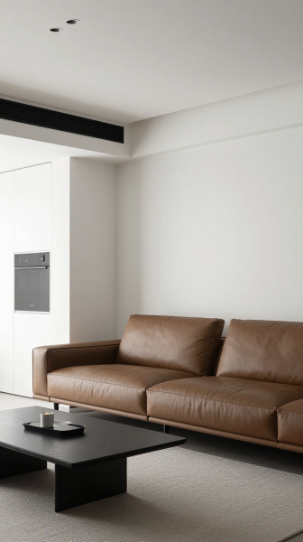 Modern Minimalist Brown Sofa Design