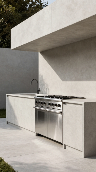 Modern Minimalist Outdoor Kitchen