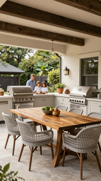 Outdoor Dining and Kitchen Combo
