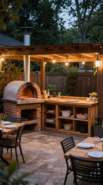 Outdoor Pizza Oven Area